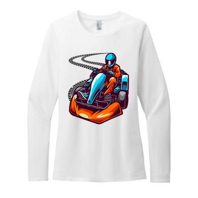 Go Karting Go Kart Racing Driver Womens CVC Long Sleeve Shirt