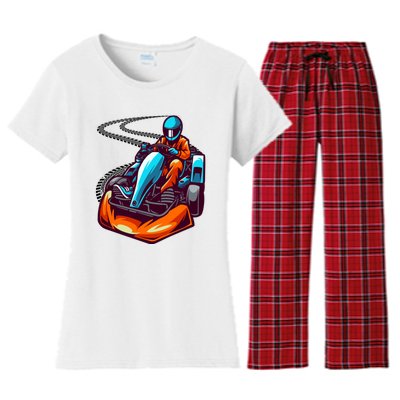 Go Karting Go Kart Racing Driver Women's Flannel Pajama Set