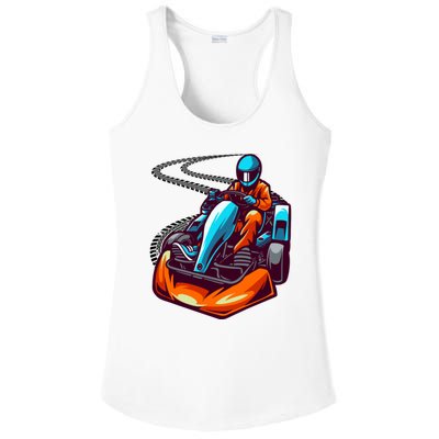 Go Karting Go Kart Racing Driver Ladies PosiCharge Competitor Racerback Tank