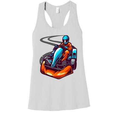 Go Karting Go Kart Racing Driver Women's Racerback Tank