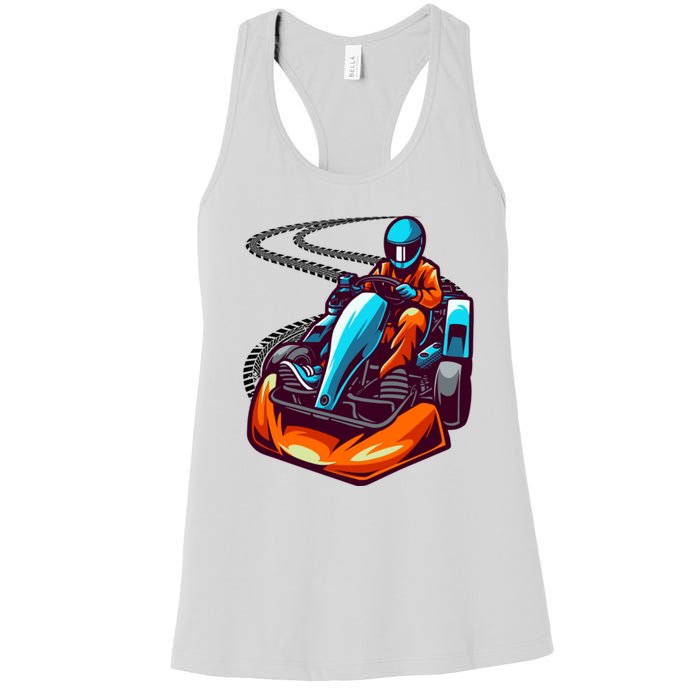 Go Karting Go Kart Racing Driver Women's Racerback Tank