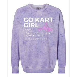 Go Kart Girl Definition Superheroine Colorblast Crewneck Sweatshirt