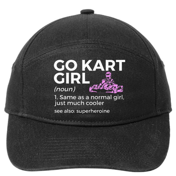 Go Kart Girl Definition Superheroine 7-Panel Snapback Hat