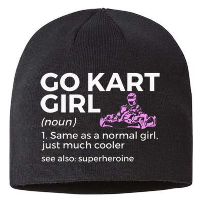 Go Kart Girl Definition Superheroine Sustainable Beanie