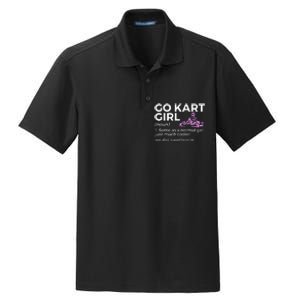 Go Kart Girl Definition Superheroine Dry Zone Grid Polo