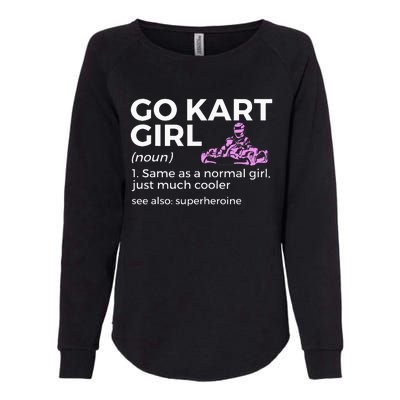 Go Kart Girl Definition Superheroine Womens California Wash Sweatshirt