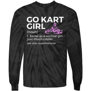 Go Kart Girl Definition Superheroine Tie-Dye Long Sleeve Shirt