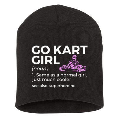 Go Kart Girl Definition Superheroine Short Acrylic Beanie