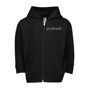 Goodness Kindness Gratitude Good Life Uplifting Toddler Zip Fleece Hoodie