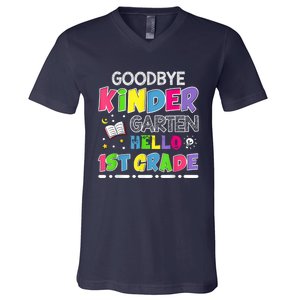 Goodbye Kindergarten Graduation Hello First Grade V-Neck T-Shirt