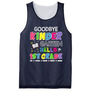 Goodbye Kindergarten Graduation Hello First Grade Mesh Reversible Basketball Jersey Tank