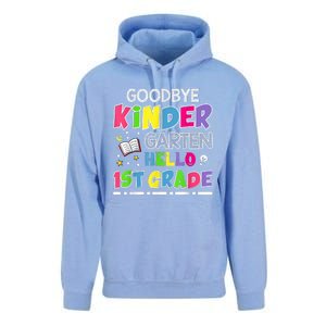 Goodbye Kindergarten Graduation Hello First Grade Unisex Surf Hoodie