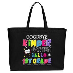 Goodbye Kindergarten Graduation Hello First Grade Cotton Canvas Jumbo Tote