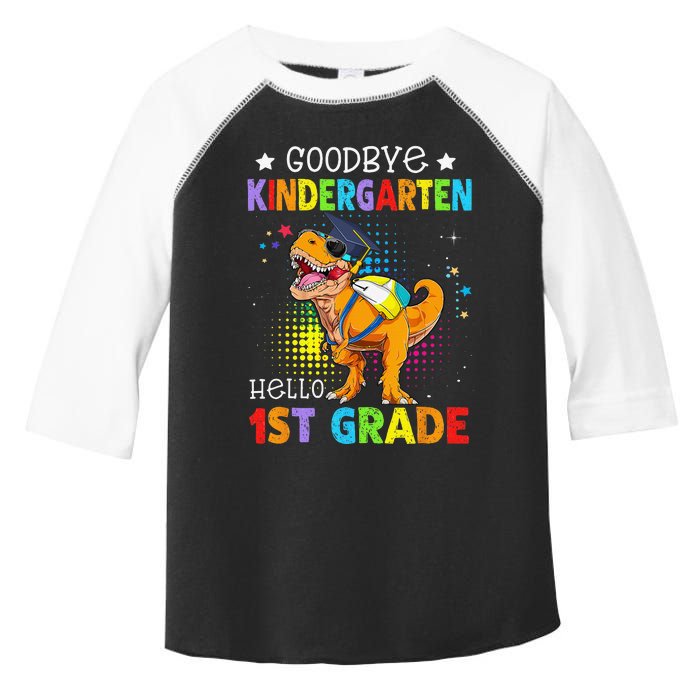 Goodbye Kindergarten Graduation Hello First Grade Dinosaur Toddler Fine Jersey T-Shirt