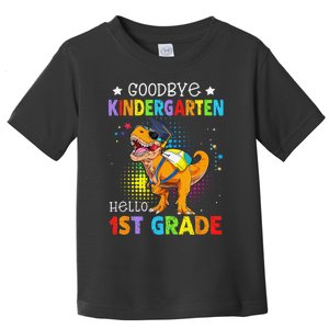 Goodbye Kindergarten Graduation Hello First Grade Dinosaur Toddler T-Shirt