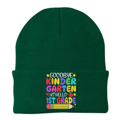 Goodbye Kindergarten Hello First Grade Graduation First Day Knit Cap Winter Beanie