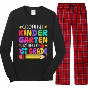 Goodbye Kindergarten Hello First Grade Graduation First Day Long Sleeve Pajama Set