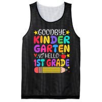 Goodbye Kindergarten Hello First Grade Graduation First Day Mesh Reversible Basketball Jersey Tank