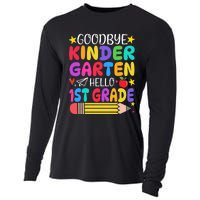 Goodbye Kindergarten Hello First Grade Graduation First Day Cooling Performance Long Sleeve Crew