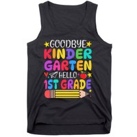 Goodbye Kindergarten Hello First Grade Graduation First Day Tank Top