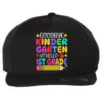 Goodbye Kindergarten Hello First Grade Graduation First Day Wool Snapback Cap