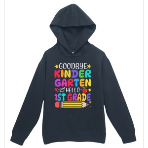 Goodbye Kindergarten Hello First Grade Graduation First Day Urban Pullover Hoodie