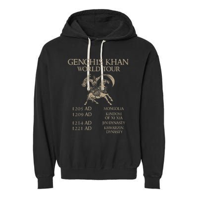 Genghis Khan Historic Mongol Asian History Garment-Dyed Fleece Hoodie