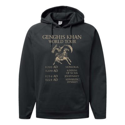 Genghis Khan Historic Mongol Asian History Performance Fleece Hoodie