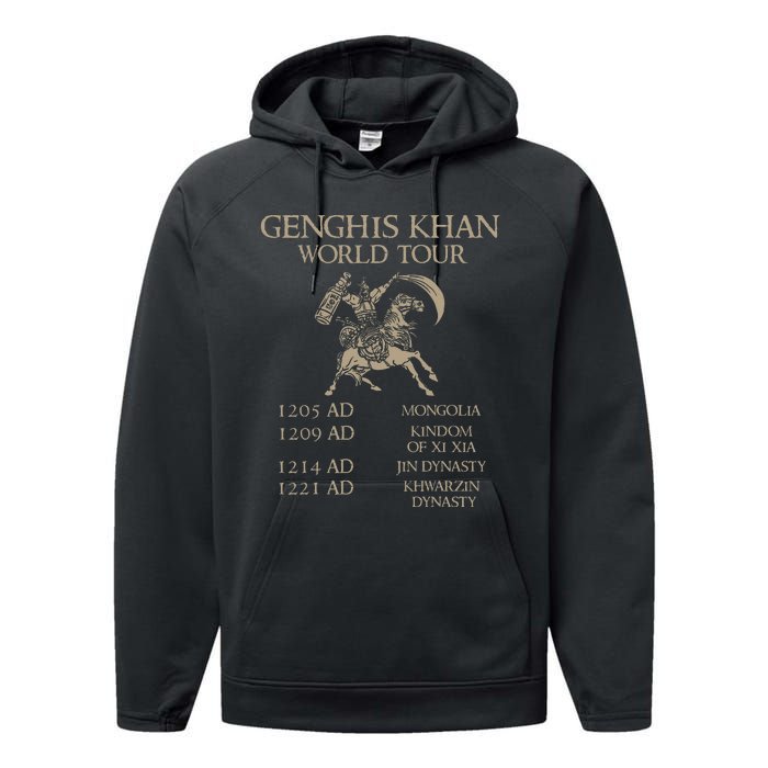 Genghis Khan Historic Mongol Asian History Performance Fleece Hoodie