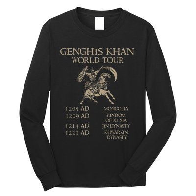 Genghis Khan Historic Mongol Asian History Long Sleeve Shirt