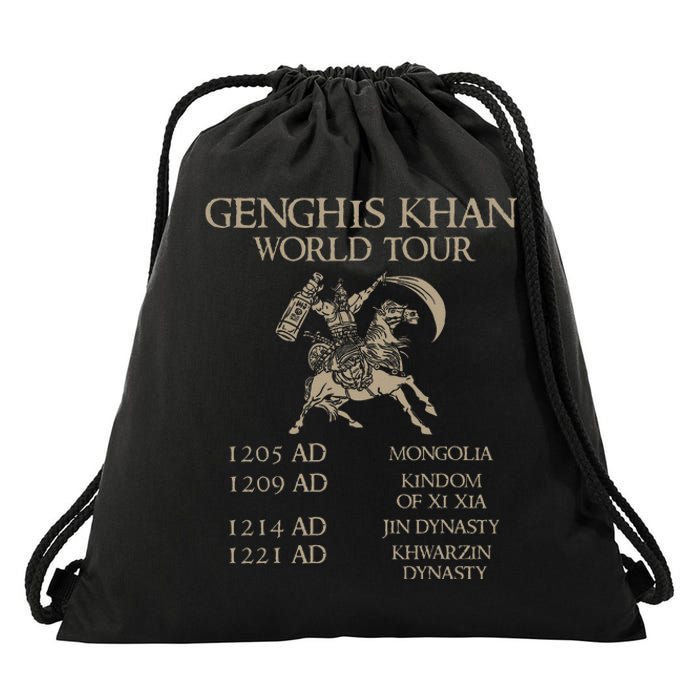 Genghis Khan Historic Mongol Asian History Drawstring Bag