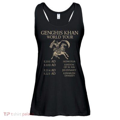 Genghis Khan Historic Mongol Asian History Ladies Essential Flowy Tank