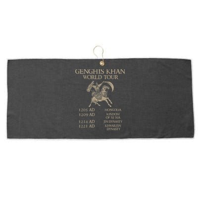 Genghis Khan Historic Mongol Asian History Large Microfiber Waffle Golf Towel