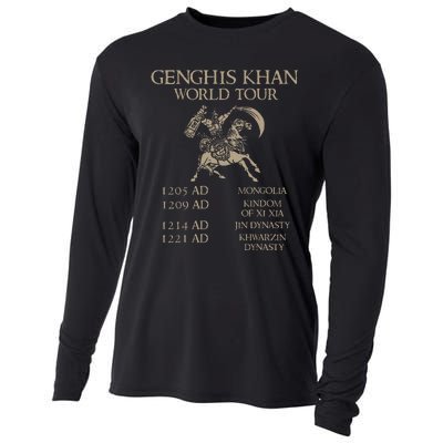 Genghis Khan Historic Mongol Asian History Cooling Performance Long Sleeve Crew