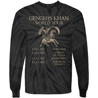 Genghis Khan Historic Mongol Asian History Tie-Dye Long Sleeve Shirt