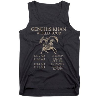 Genghis Khan Historic Mongol Asian History Tank Top