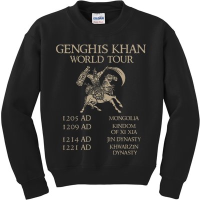 Genghis Khan Historic Mongol Asian History Kids Sweatshirt