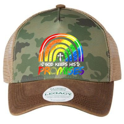 God Keeps His Promise Rainbow Christian Bible Noah Legacy Tie Dye Trucker Hat