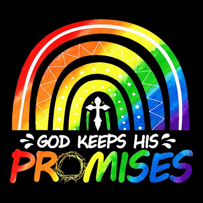God Keeps His Promise Rainbow Christian Bible Noah Cooling Performance Crew T-Shirt