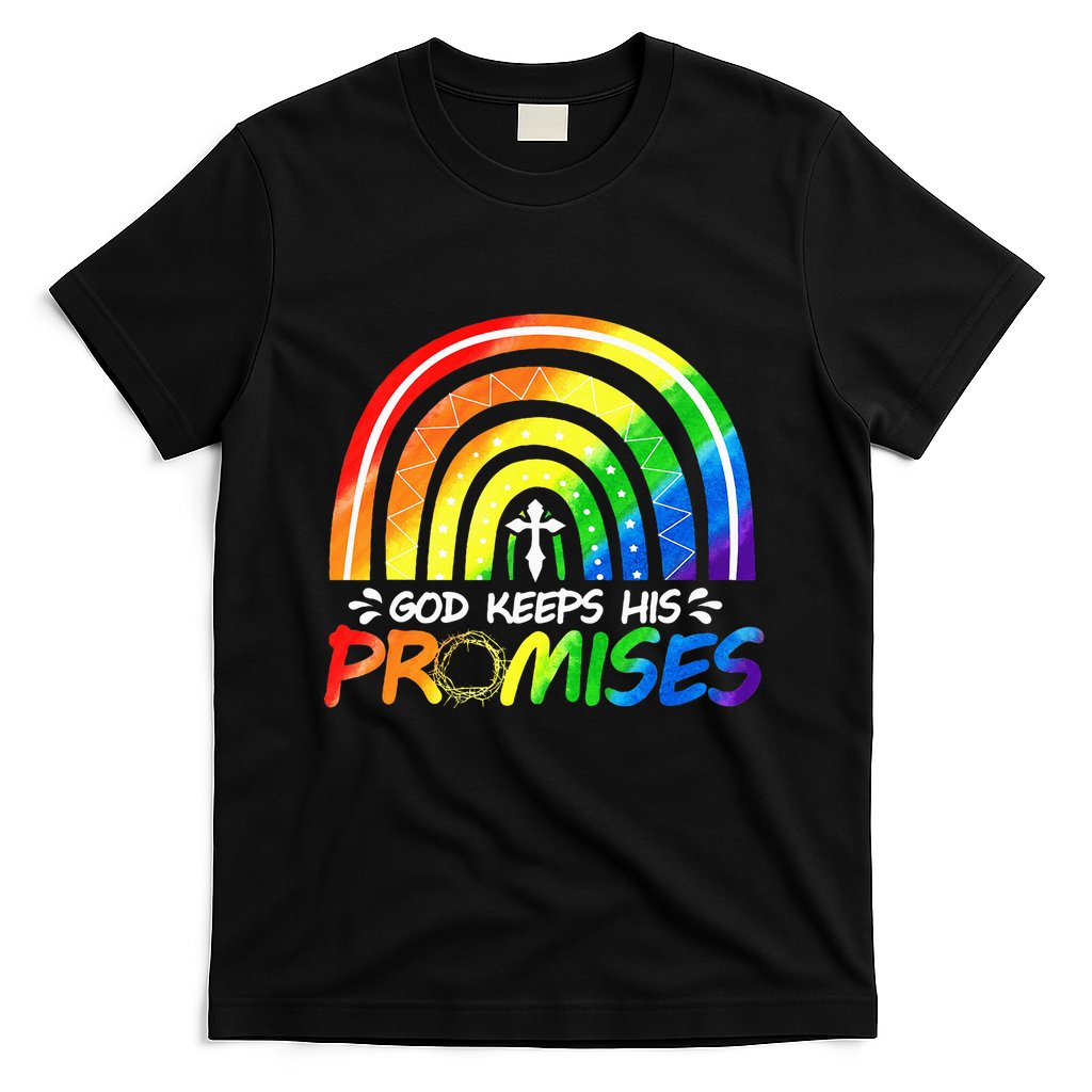 God Keeps His Promise Rainbow Christian Bible Noah T-Shirt
