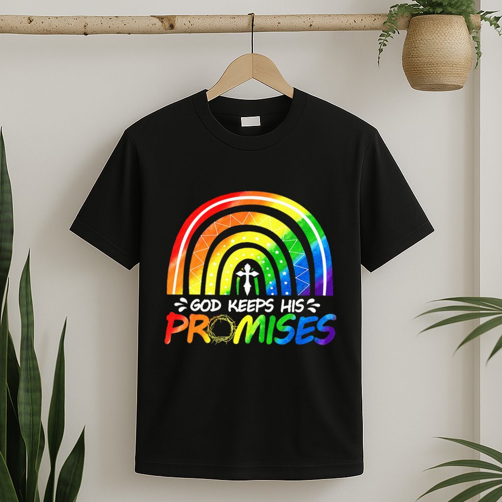 God Keeps His Promise Rainbow Christian Bible Noah T-Shirt