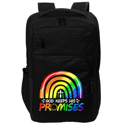 God Keeps His Promise Rainbow Christian Bible Noah Impact Tech Backpack