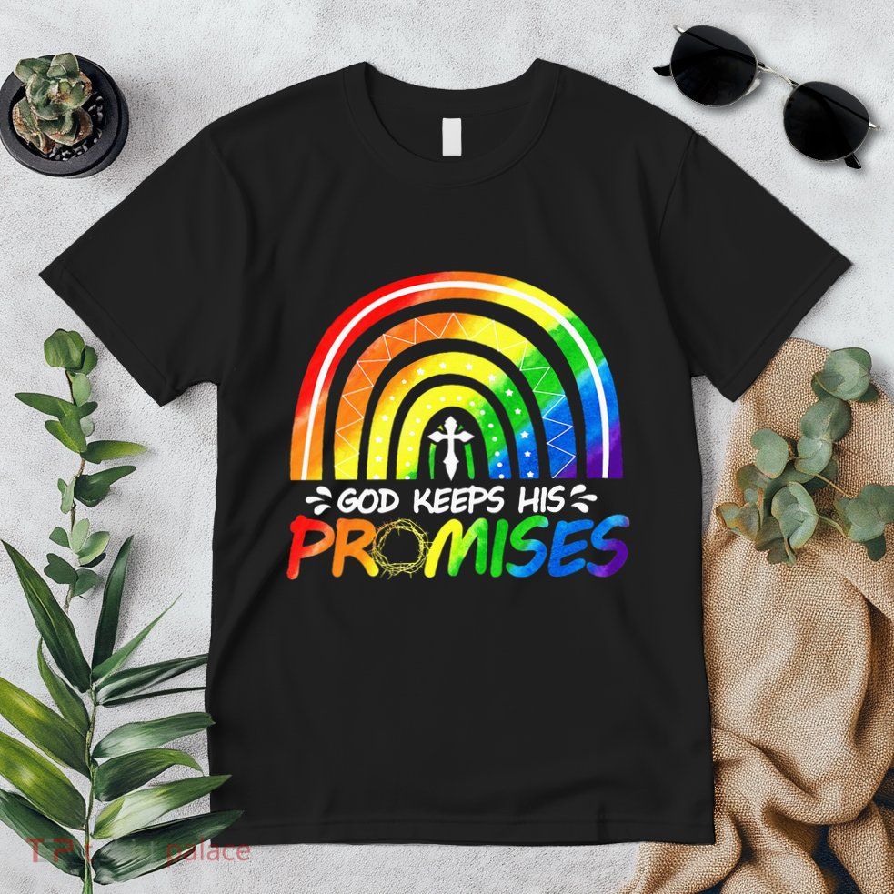 God Keeps His Promise Rainbow Christian Bible Noah Premium T-Shirt