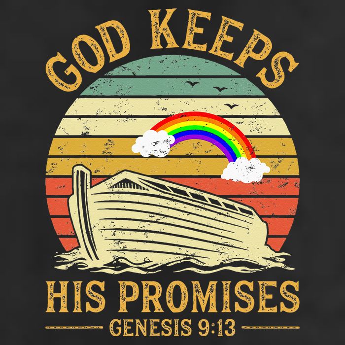 God Keeps His Promises Rainbow Noah Ark Jesus Christian Cool Comfort Performance Bucket Hat