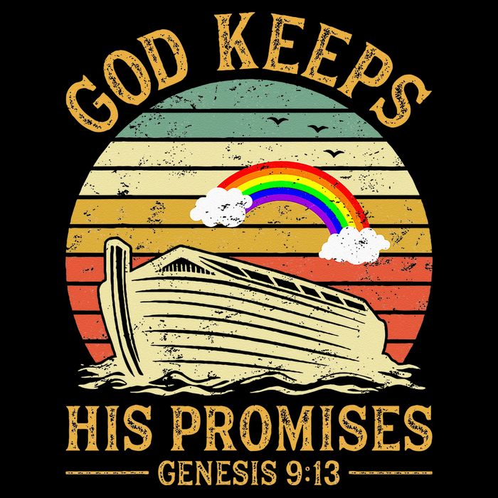 God Keeps His Promises Rainbow Noah Ark Jesus Christian Impact Tech Backpack