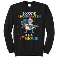 Goodbye Kindergarten Hello 1st Grade Graduation T Rex Boy Tall Sweatshirt