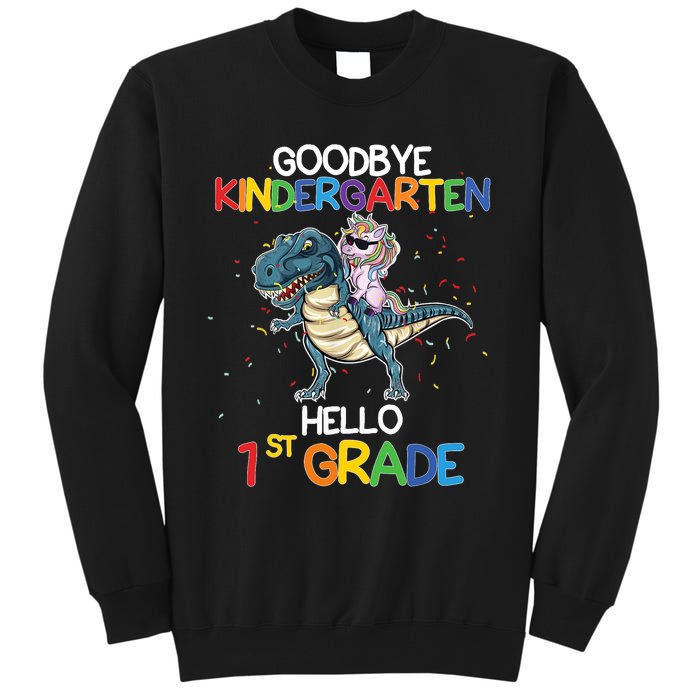 Goodbye Kindergarten Hello 1st Grade Graduation T Rex Boy Tall Sweatshirt