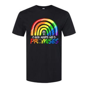 God Keeps His Promise Rainbow Christian Bible Noah Softstyle CVC T-Shirt