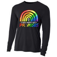 God Keeps His Promise Rainbow Christian Bible Noah Cooling Performance Long Sleeve Crew