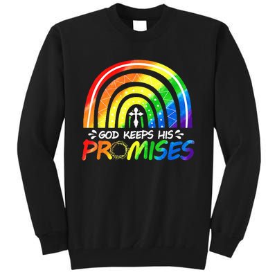 God Keeps His Promise Rainbow Christian Bible Noah Tall Sweatshirt